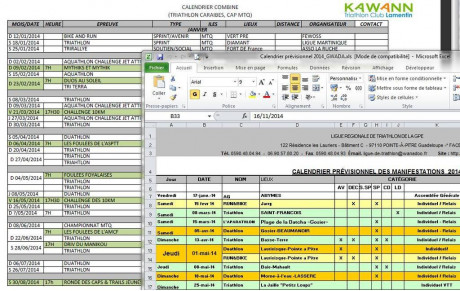 Calendrier Ligue Guadeloupe 2015